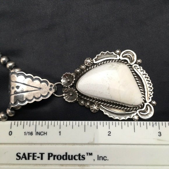 Navajo Sterling Silver Necklace Pendant Length 20 - Picture 11 of 12